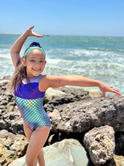 Little Mermaid Inspired Gymnastics Leotard Halloween Costume Gymnast
