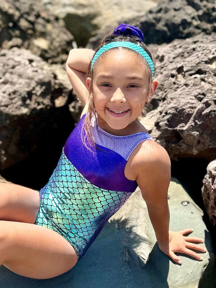 Little Mermaid Inspired Gymnastics Leotard Halloween Costume Gymnast