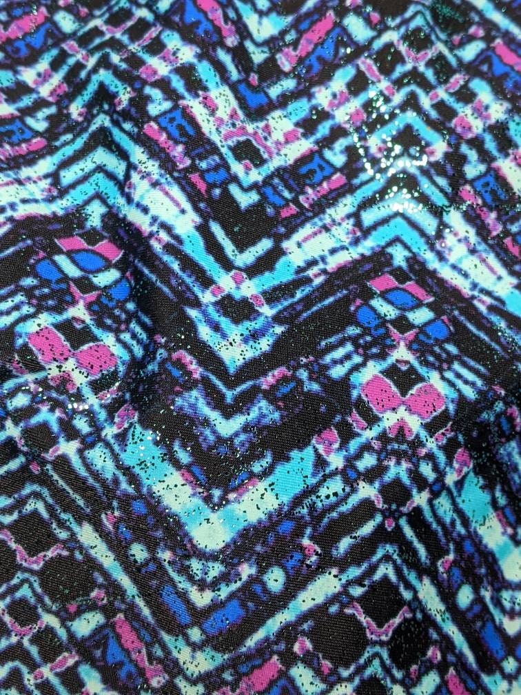 Teal Blue Sparkle Gymnastics Dance Leotard